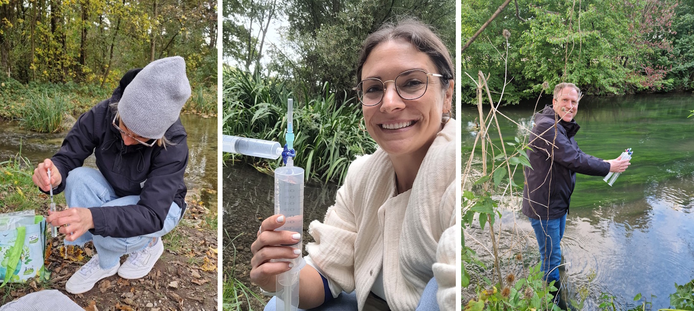 Colleagues of Surfrider Munich during sampling